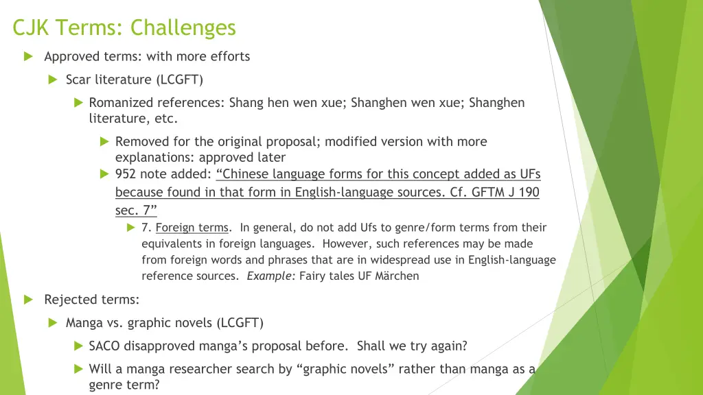 cjk terms challenges