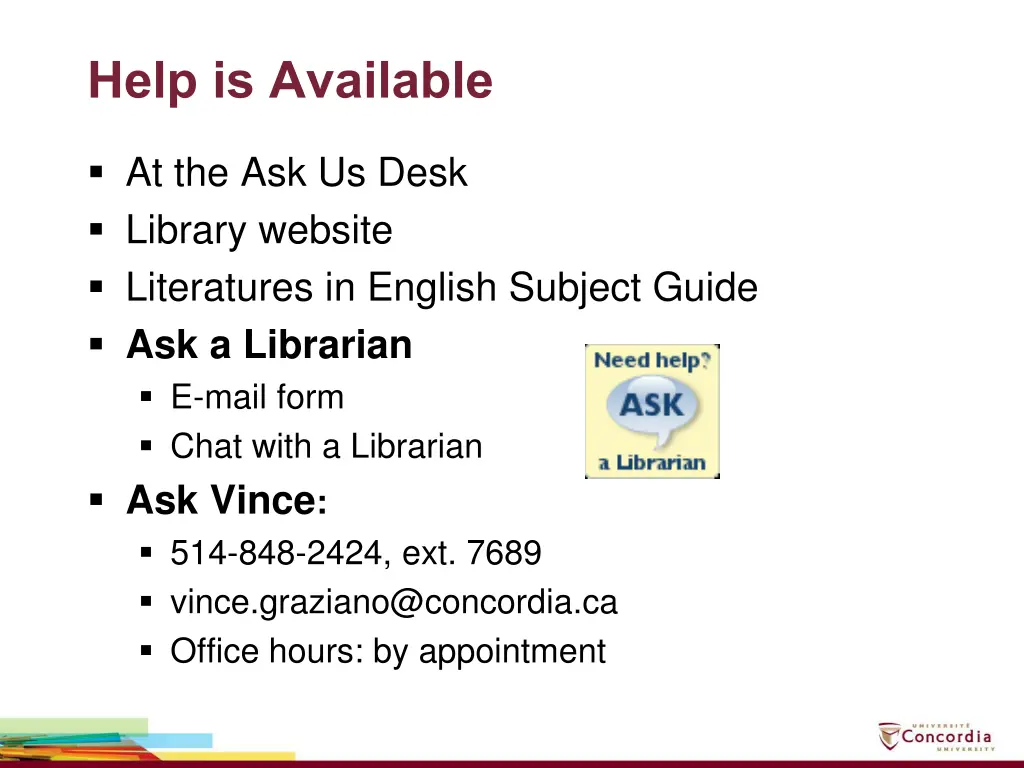 help is available