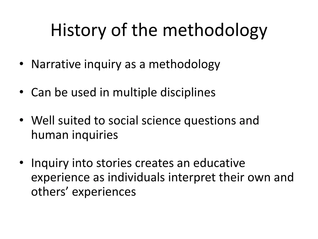 history of the methodology 2