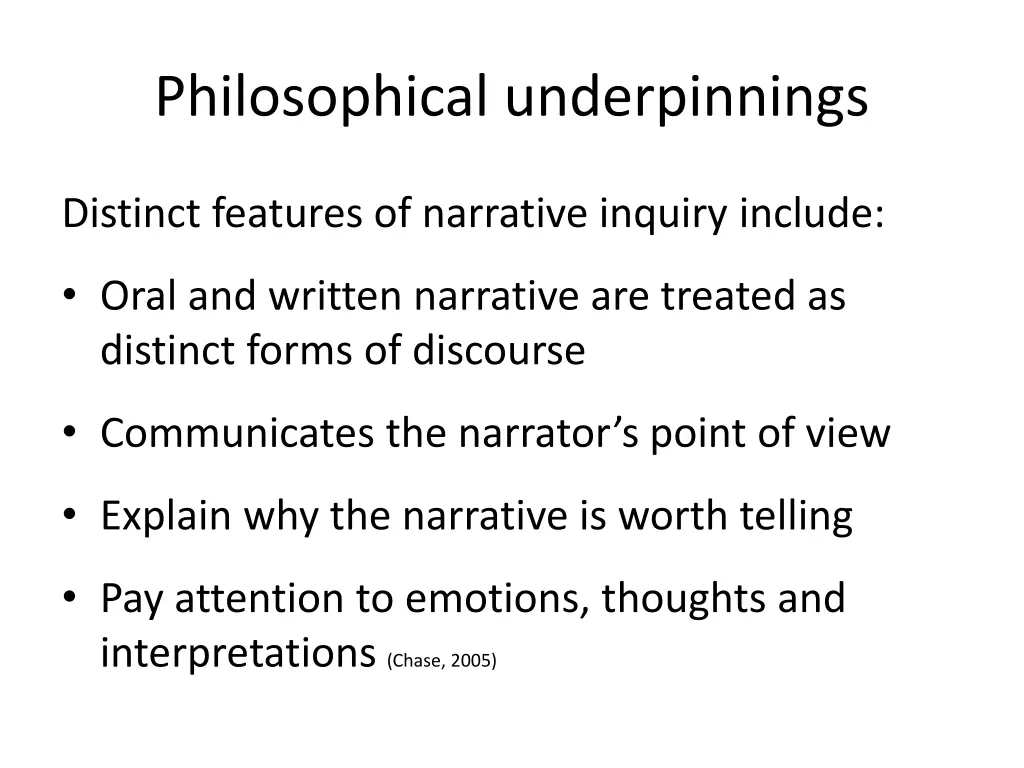 philosophical underpinnings 1