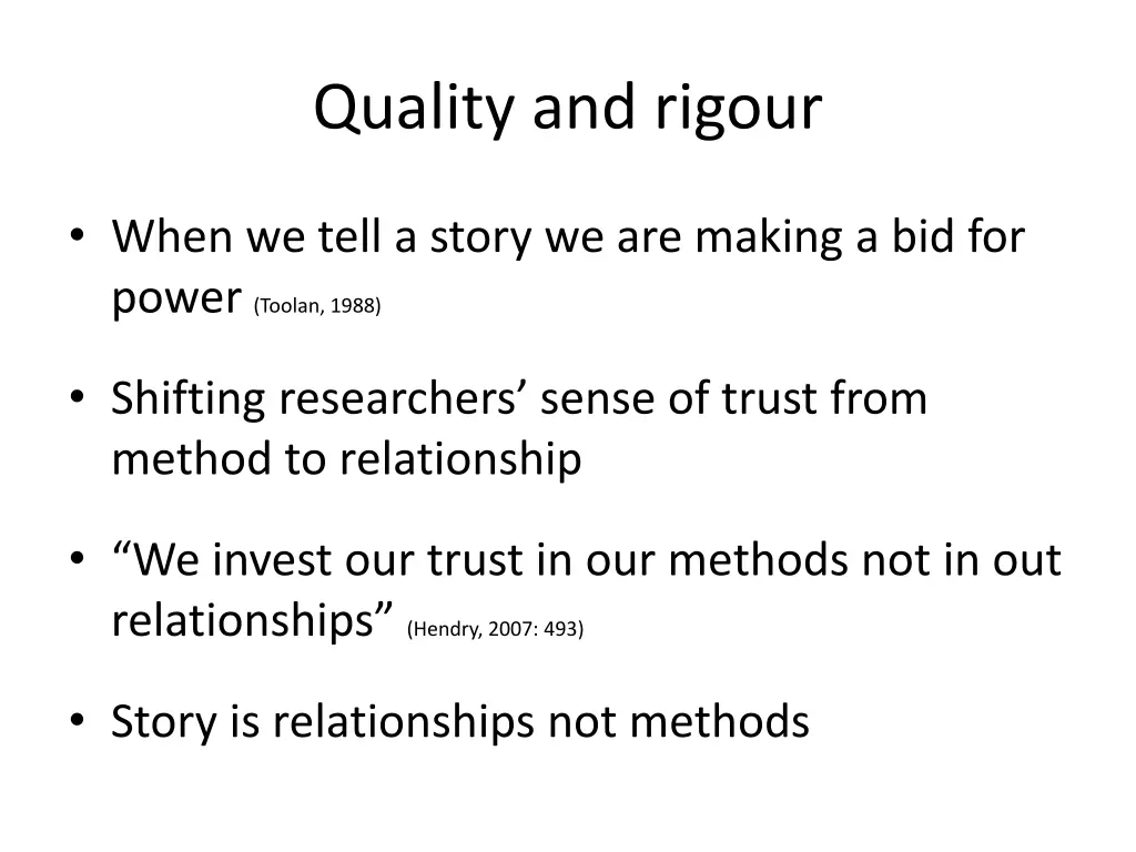 quality and rigour 2