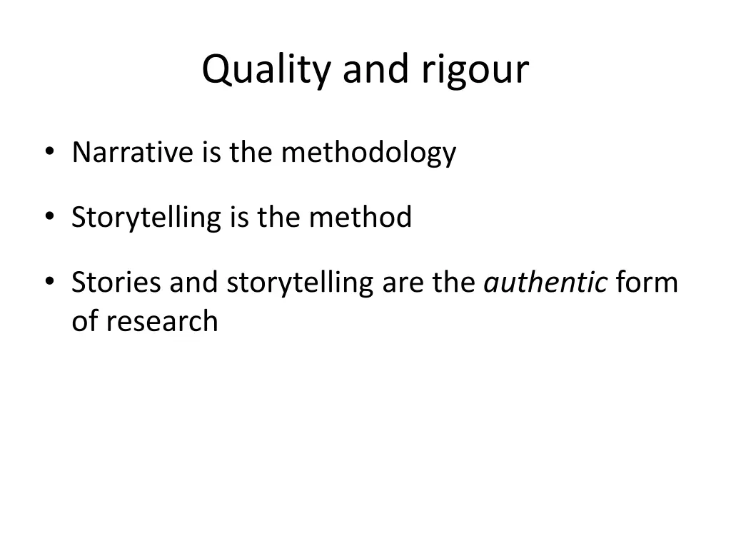quality and rigour 3