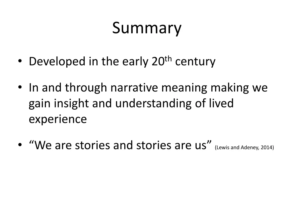 summary