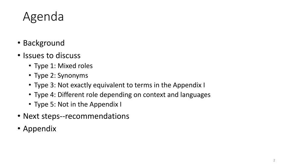 agenda