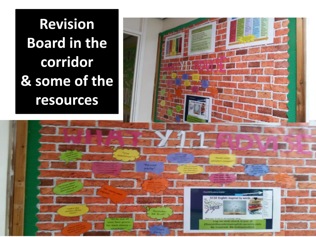 revision board in the corridor some
