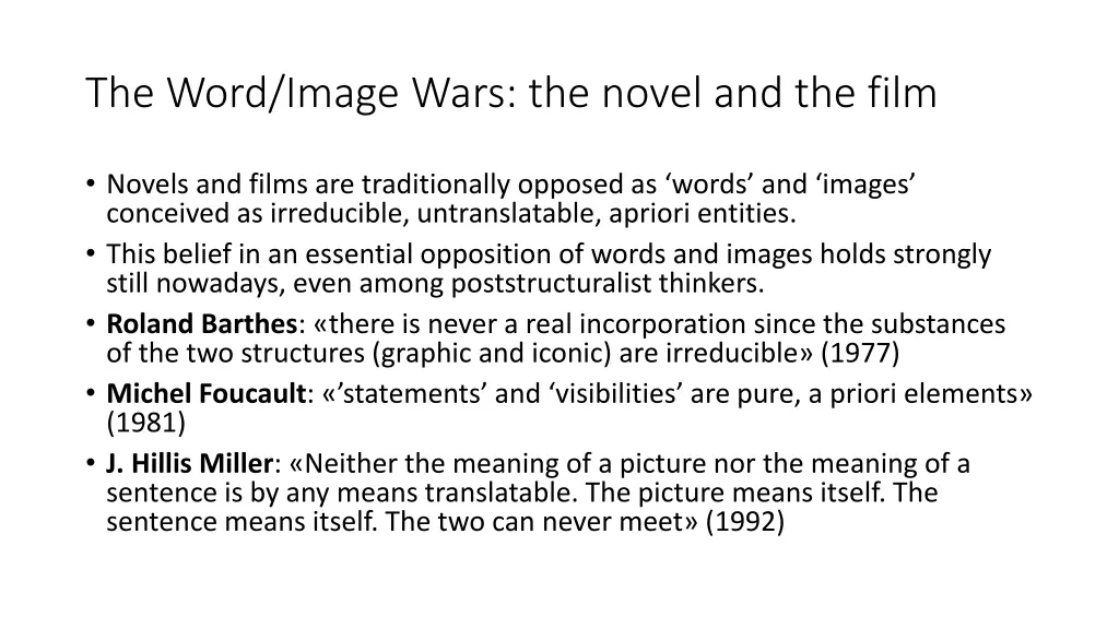 the word image wars the novel and the film