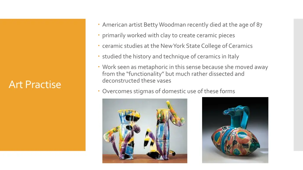 american artist betty woodman recently died