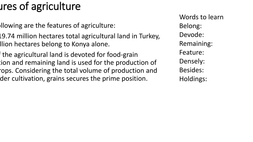 features features of