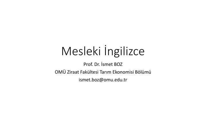 mesleki ngilizce