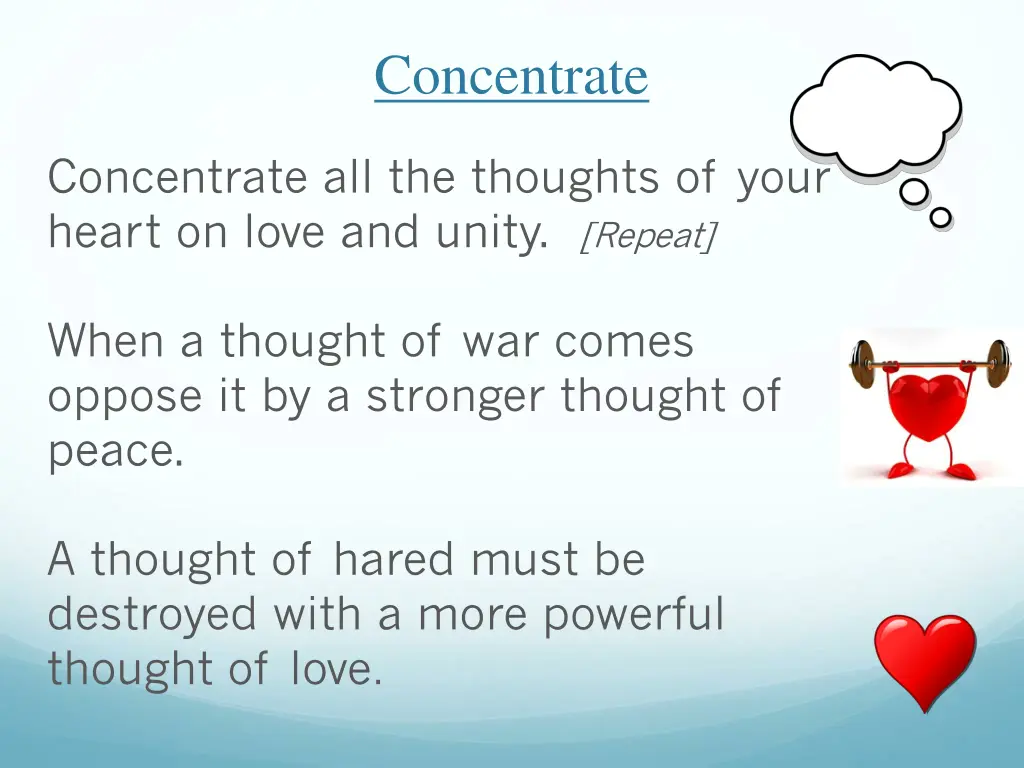 concentrate