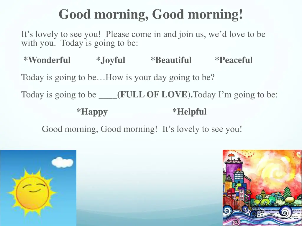 good morning good morning
