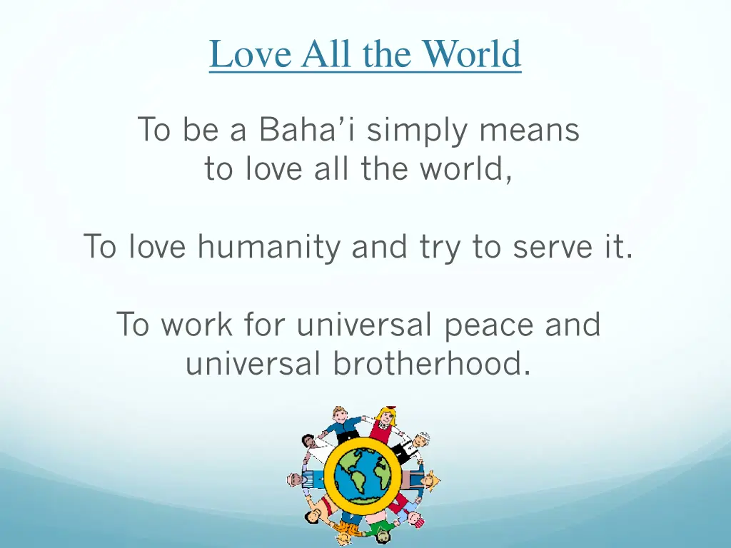 love all the world