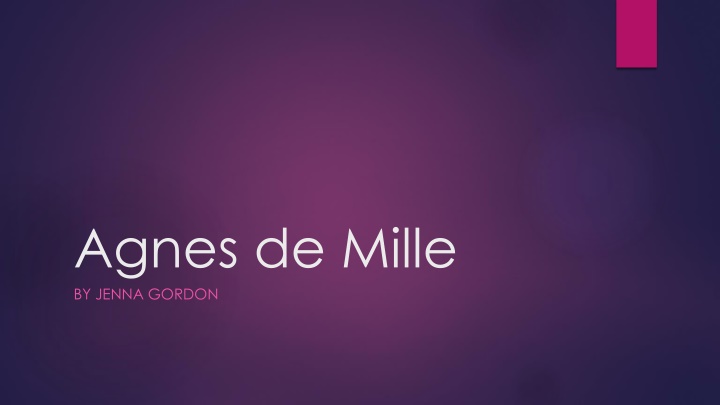 agnes de mille by jenna gordon