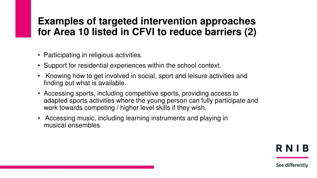 examples of targeted intervention approaches 1
