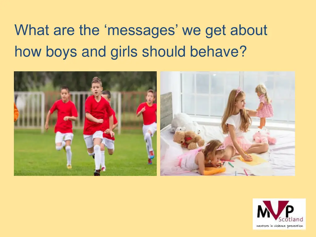what are the messages we get about how boys