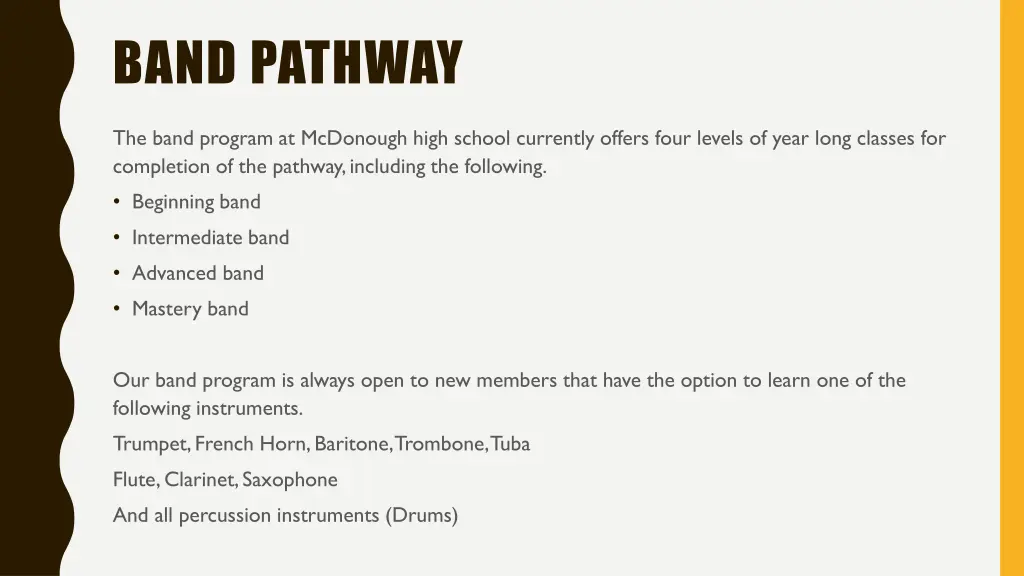 band pathway