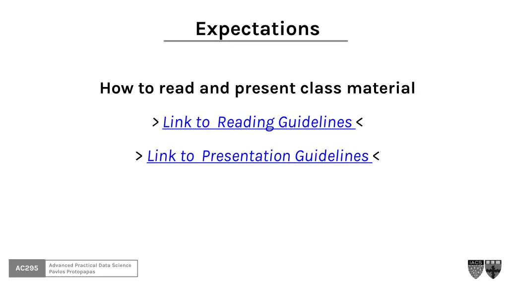 expectations