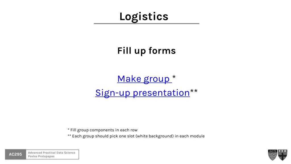 logistics