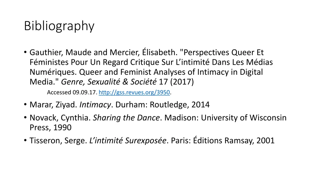 bibliography