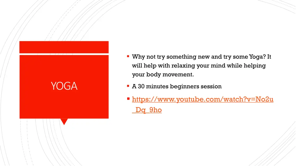 why not try something new and try some yoga