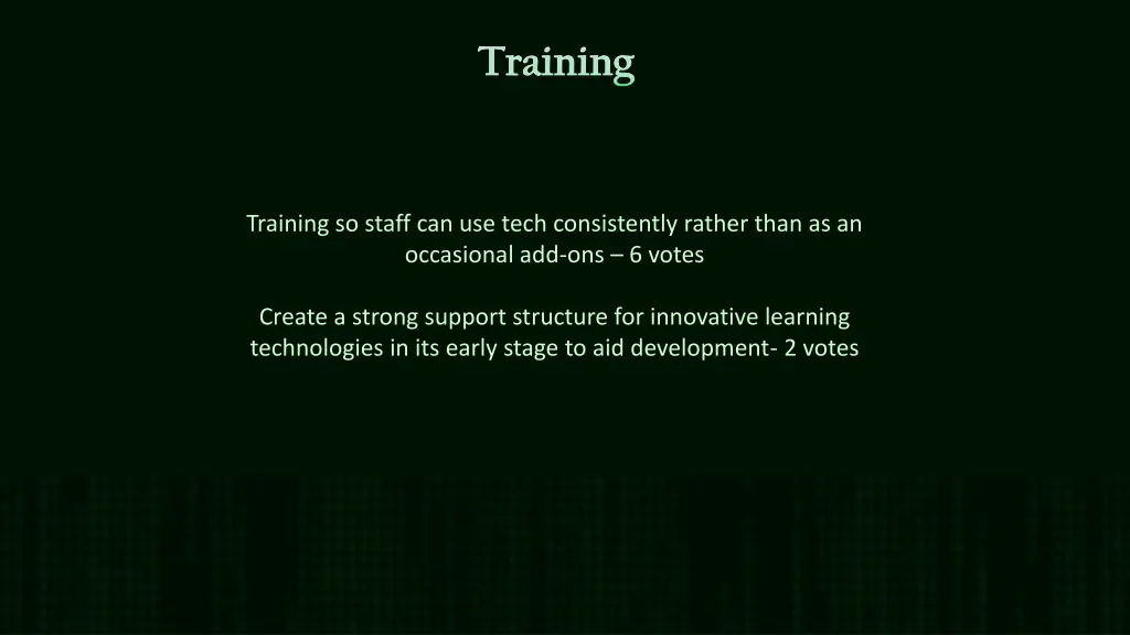 training