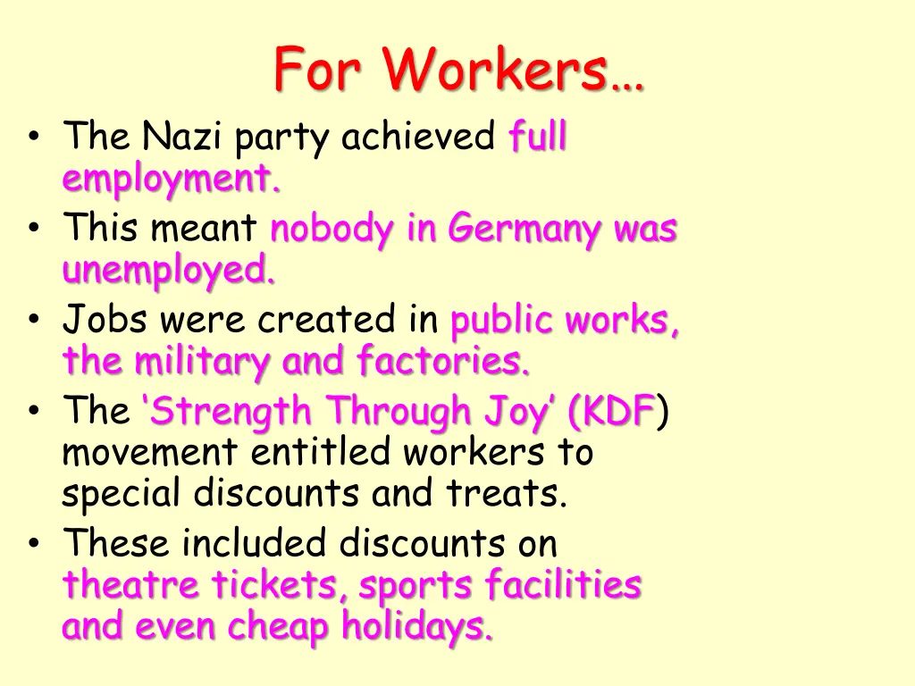 for workers