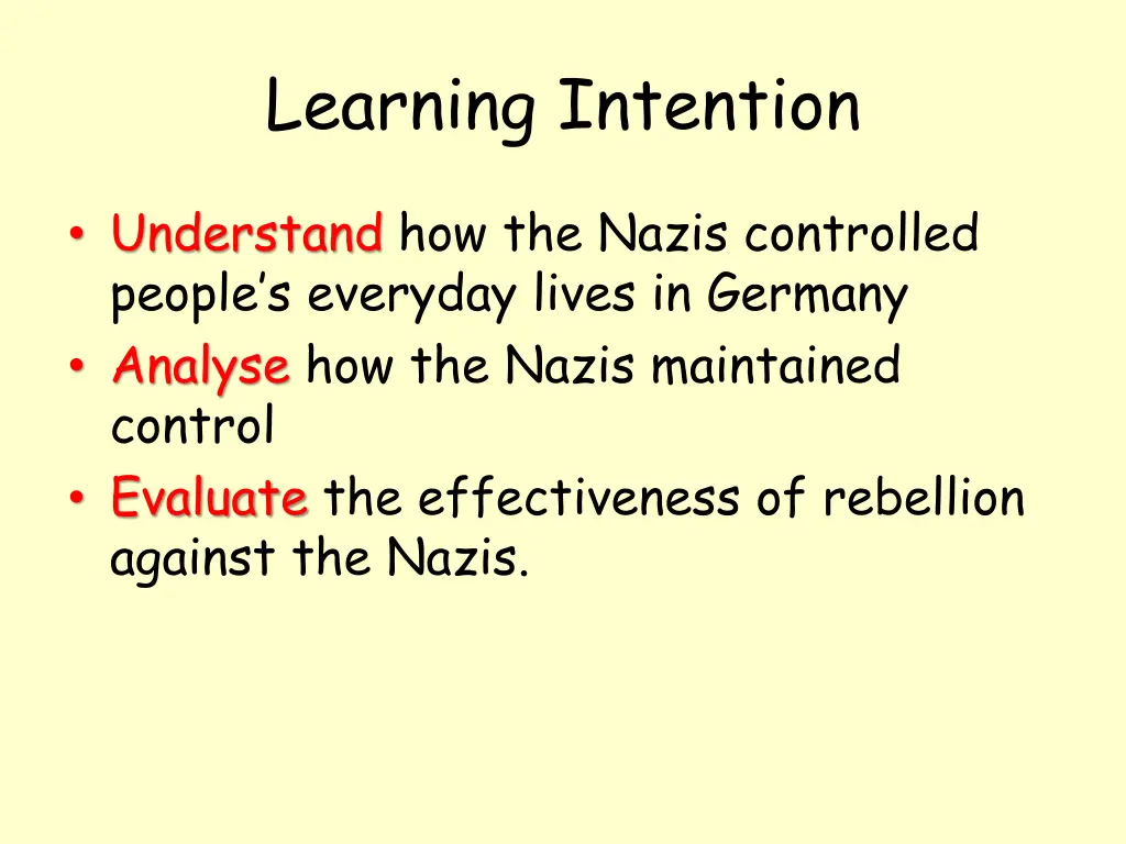 learning intention 1
