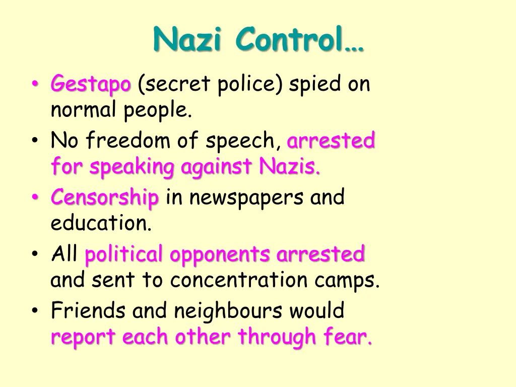 nazi control