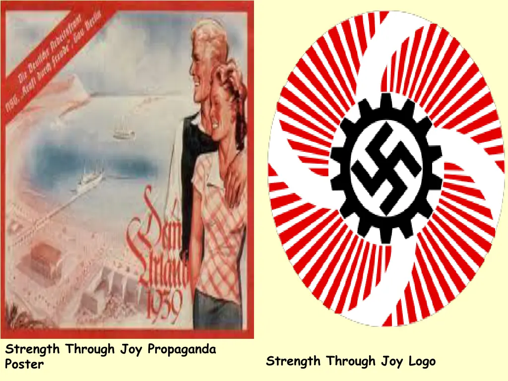 strength through joy propaganda poster