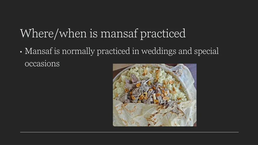 where when is mansaf practiced