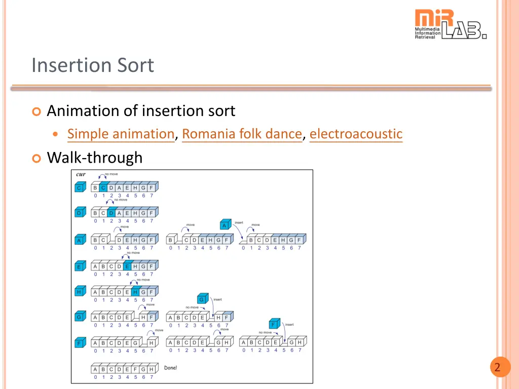 insertion sort