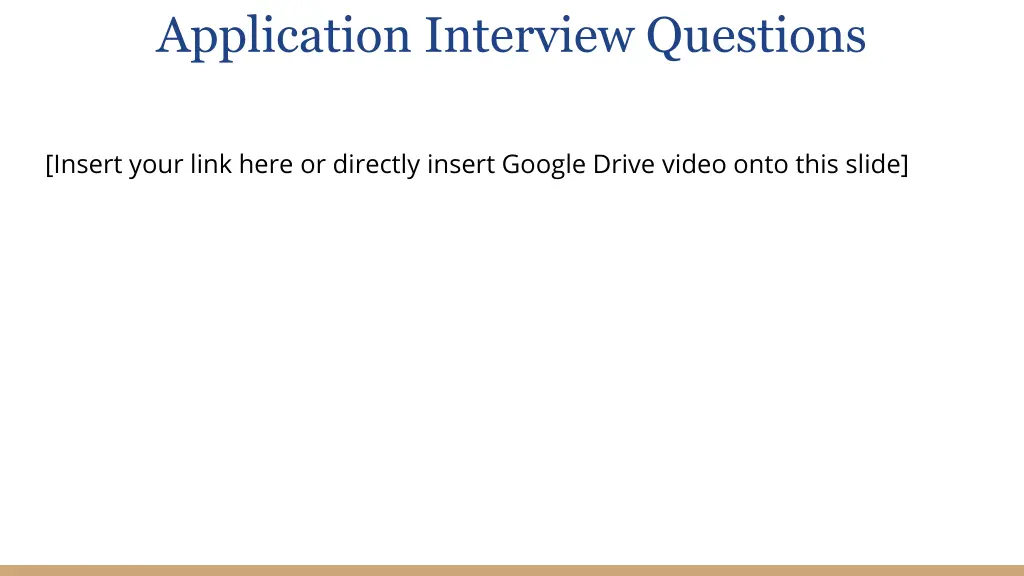 application interview questions