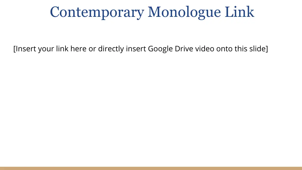 contemporary monologue link