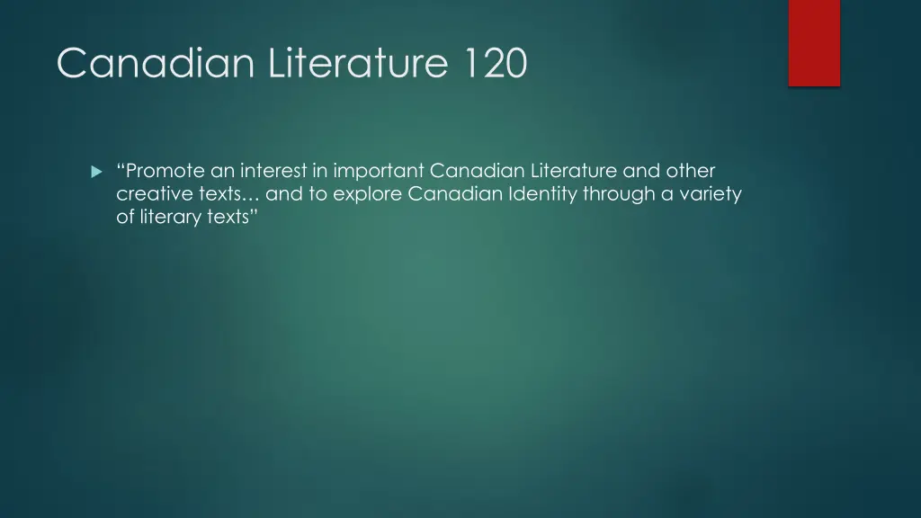 canadian literature 120