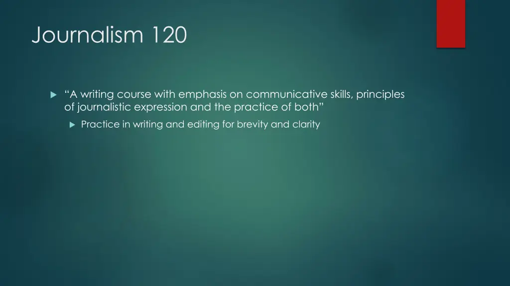 journalism 120