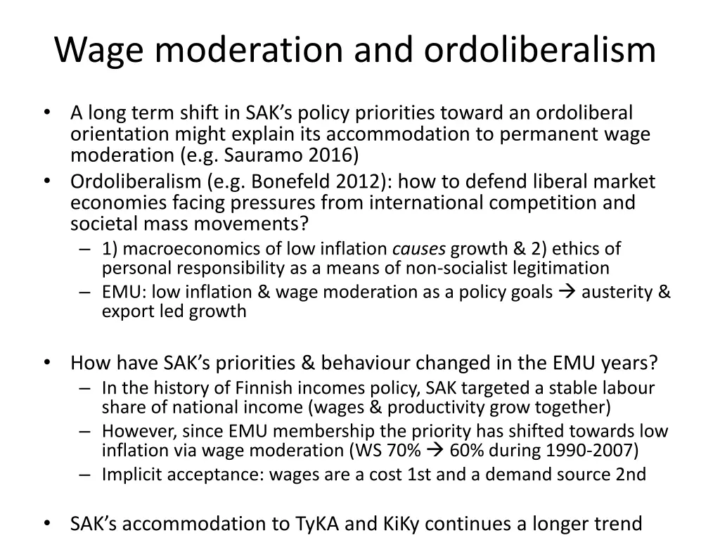 wage moderation and ordoliberalism