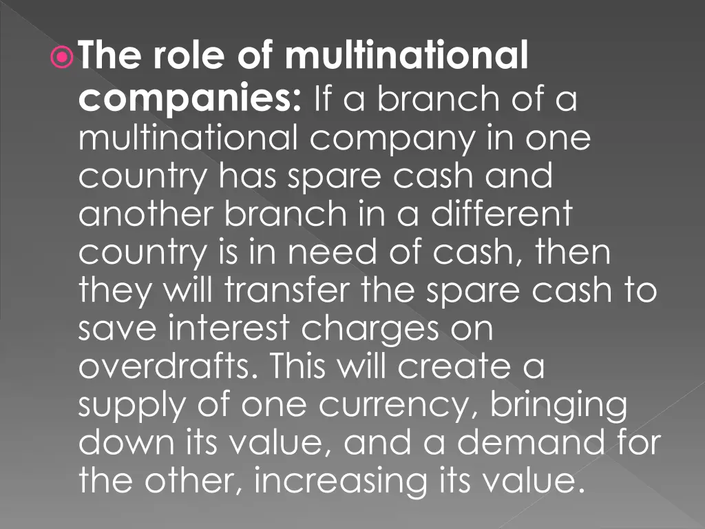 the role of multinational companies if a branch