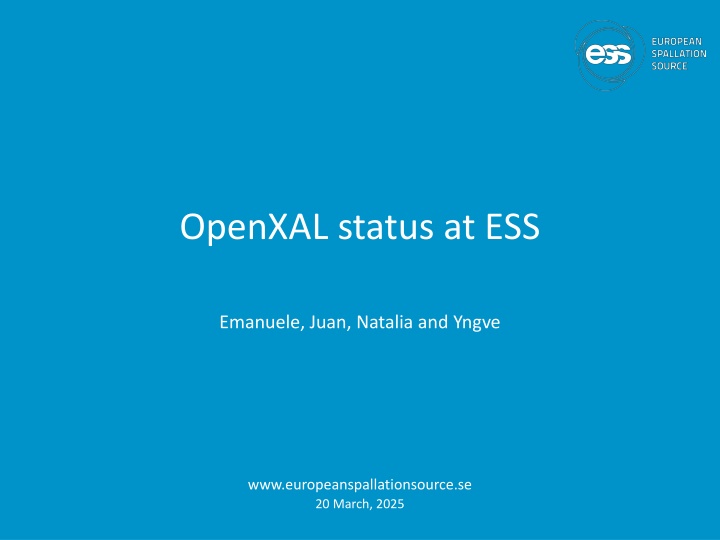 openxal status at ess
