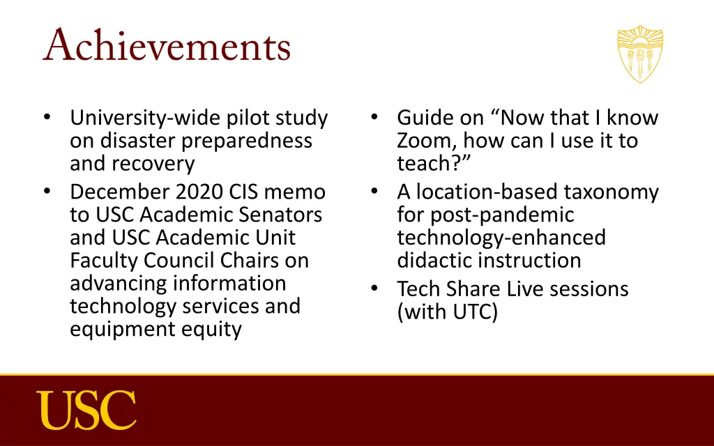 university wide pilot study on disaster