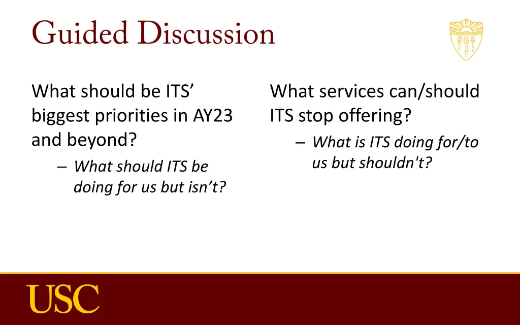 what should be its biggest priorities in ay23