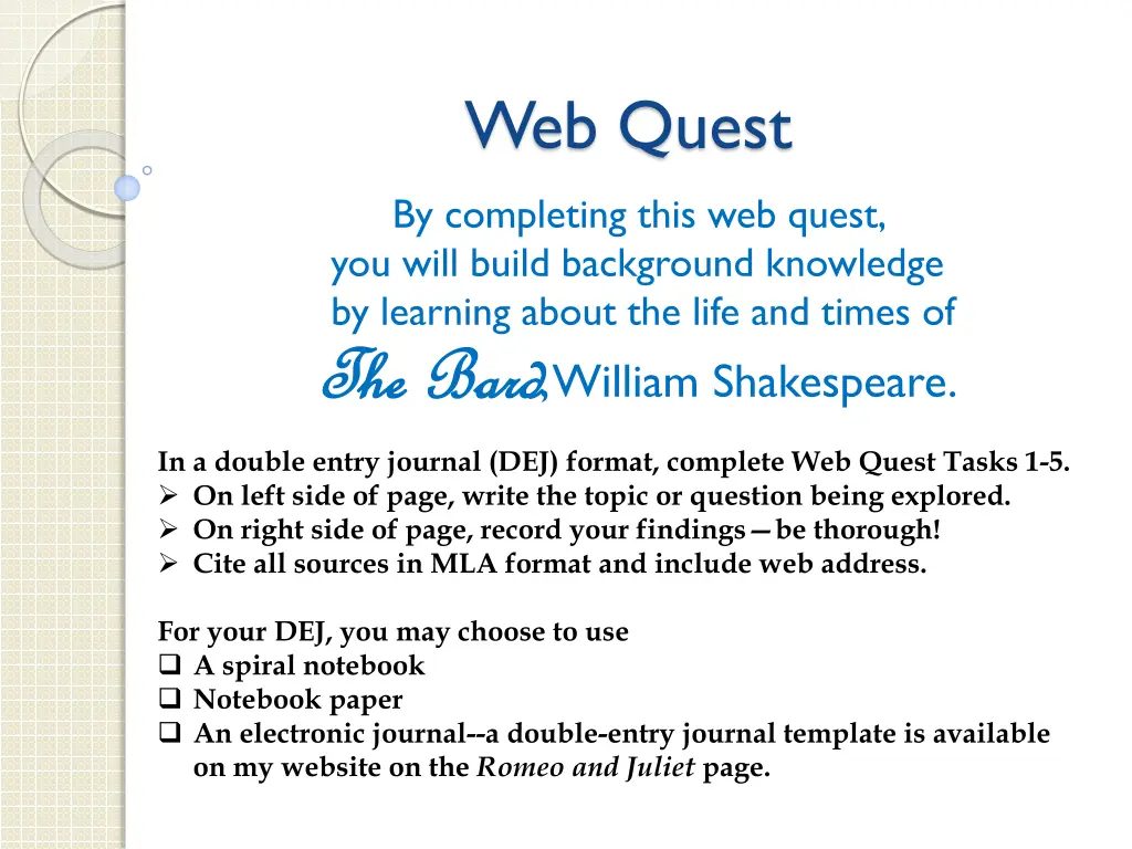 web quest