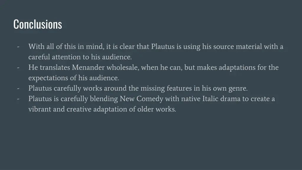 conclusions