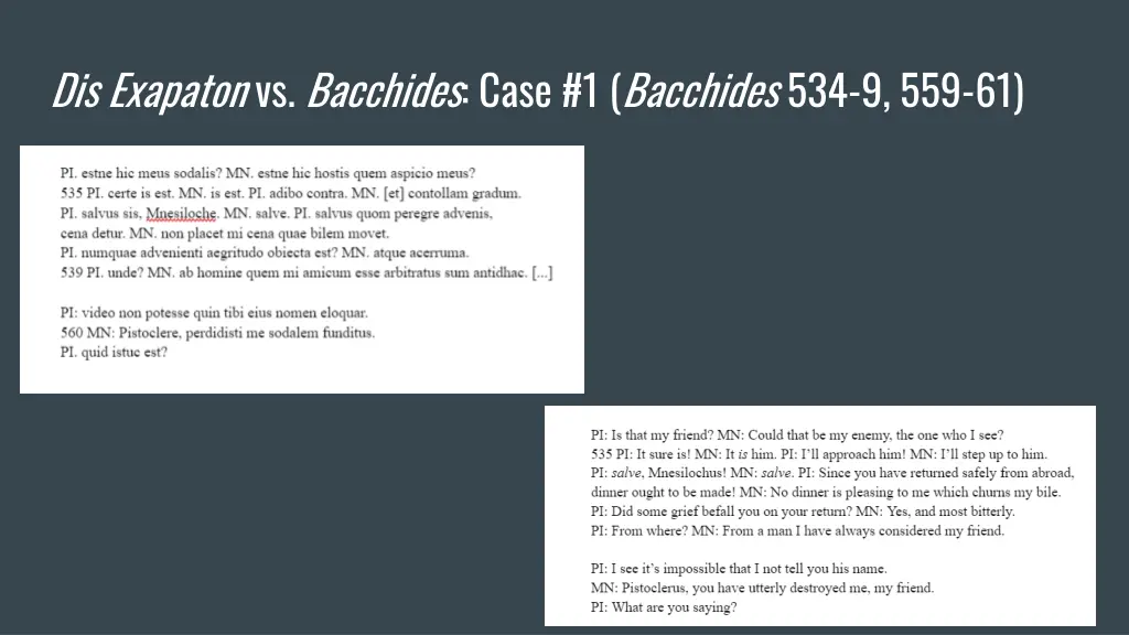 dis exapaton vs bacchides case 1 bacchides