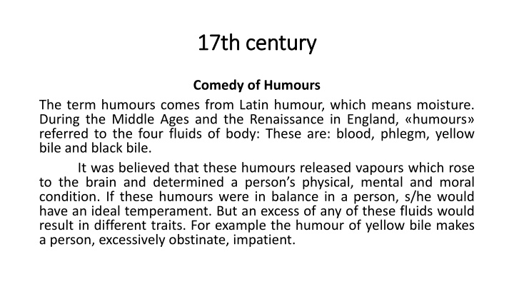 17th 17th century century