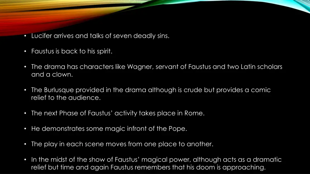 lucifer arrives and talks of seven deadly sins