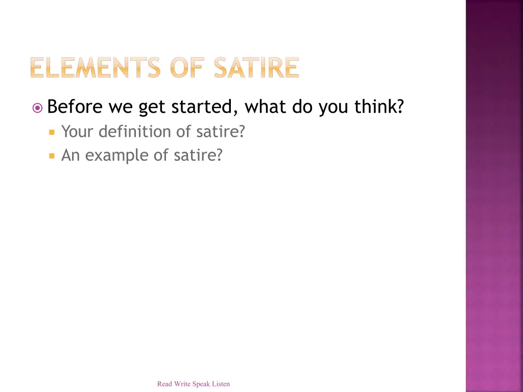 elements of satire 2