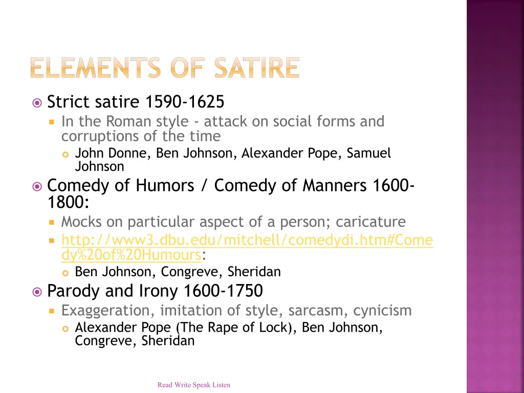 elements of satire 4