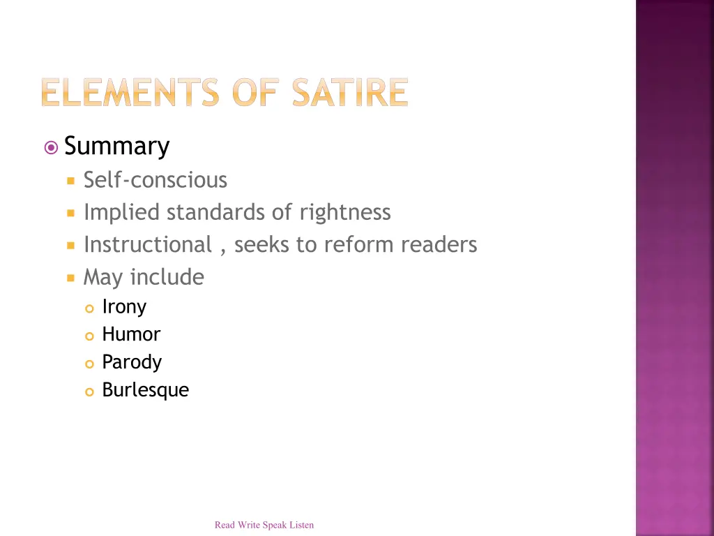 elements of satire 6