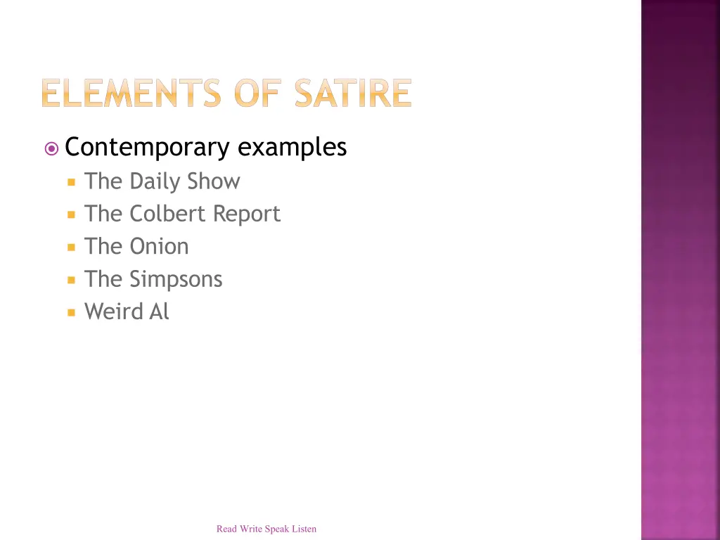 elements of satire 7