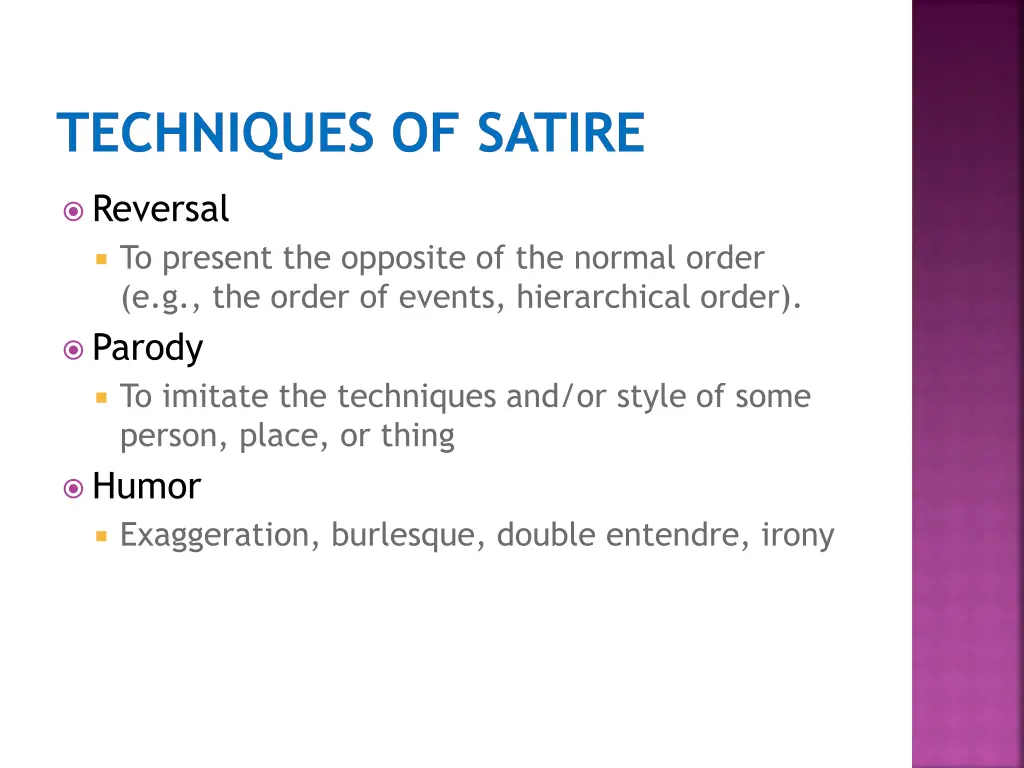 techniques of satire 1